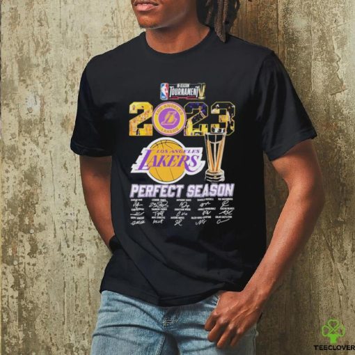 Official Los Angeles Lakers Perfect Season 2023 NBA In Season Tournament Signatures Shirt