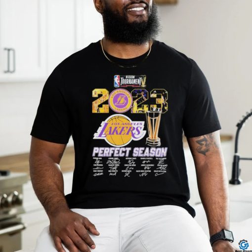 Official Los Angeles Lakers Perfect Season 2023 NBA In Season Tournament Signatures Shirt