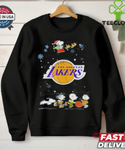 Official Los Angeles Lakers Snoopy Basketball Playtime Christmas Night Shirt