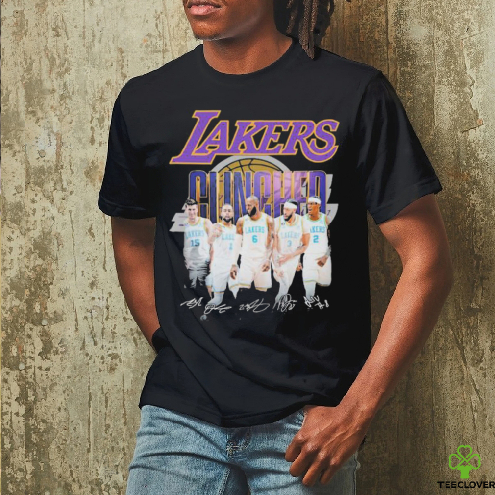 Los Angeles Lakers team Clinched 2023 NBA Playoffs signatures shirt,  hoodie, longsleeve, sweatshirt, v-neck tee