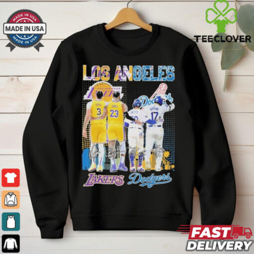 Official Los Angeles Lakers x Los Angeles Dodgers Signature Unisex T Shirt