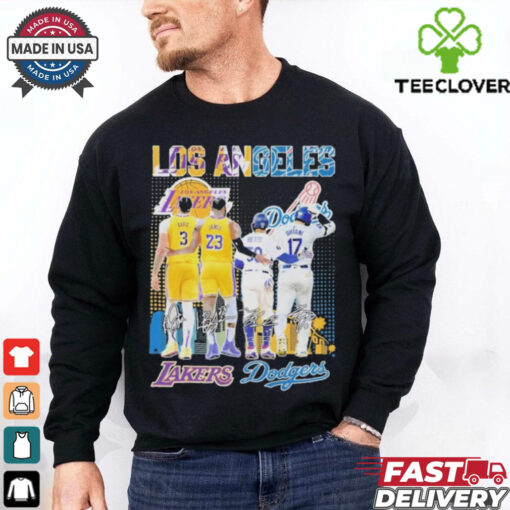 Official Los Angeles Lakers x Los Angeles Dodgers Signature Unisex T Shirt