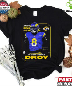 Official Los Angeles Rams 2024 NFL Jared Verse DROY Defensive Rookie of the Year Signature t shirt