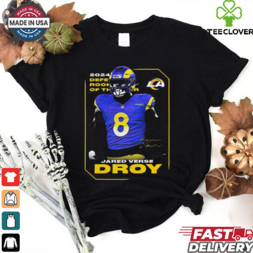 Official Los Angeles Rams 2024 NFL Jared Verse DROY Defensive Rookie of the Year Signature t shirt