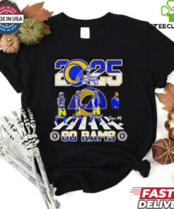 Official Los Angeles Rams 2025 Go Rams signature shirt
