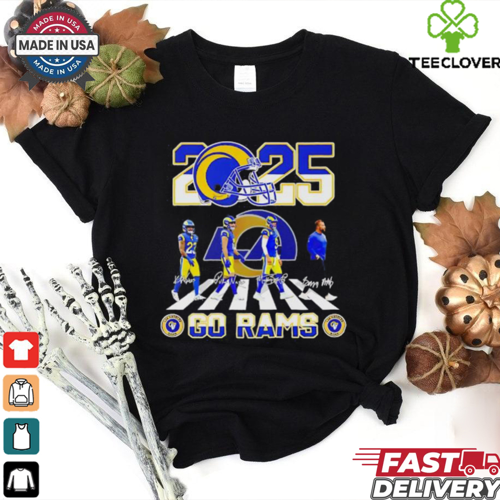 Official Los Angeles Rams 2025 Go Rams signature shirt Official Los Angeles Rams 2025 Go Rams signature shirt