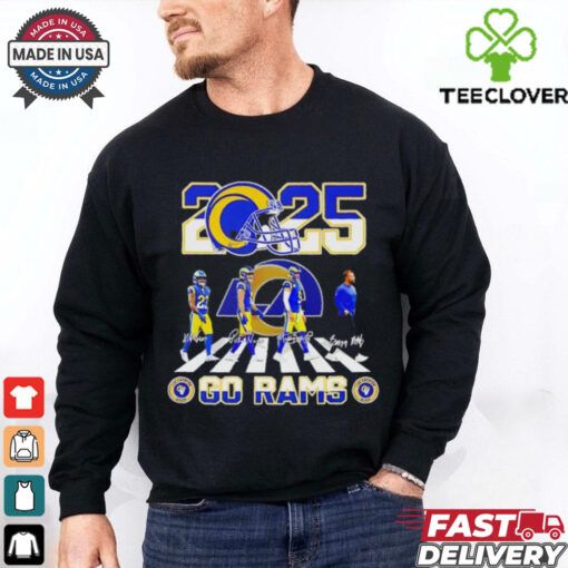 Official Los Angeles Rams 2025 Go Rams signature shirt