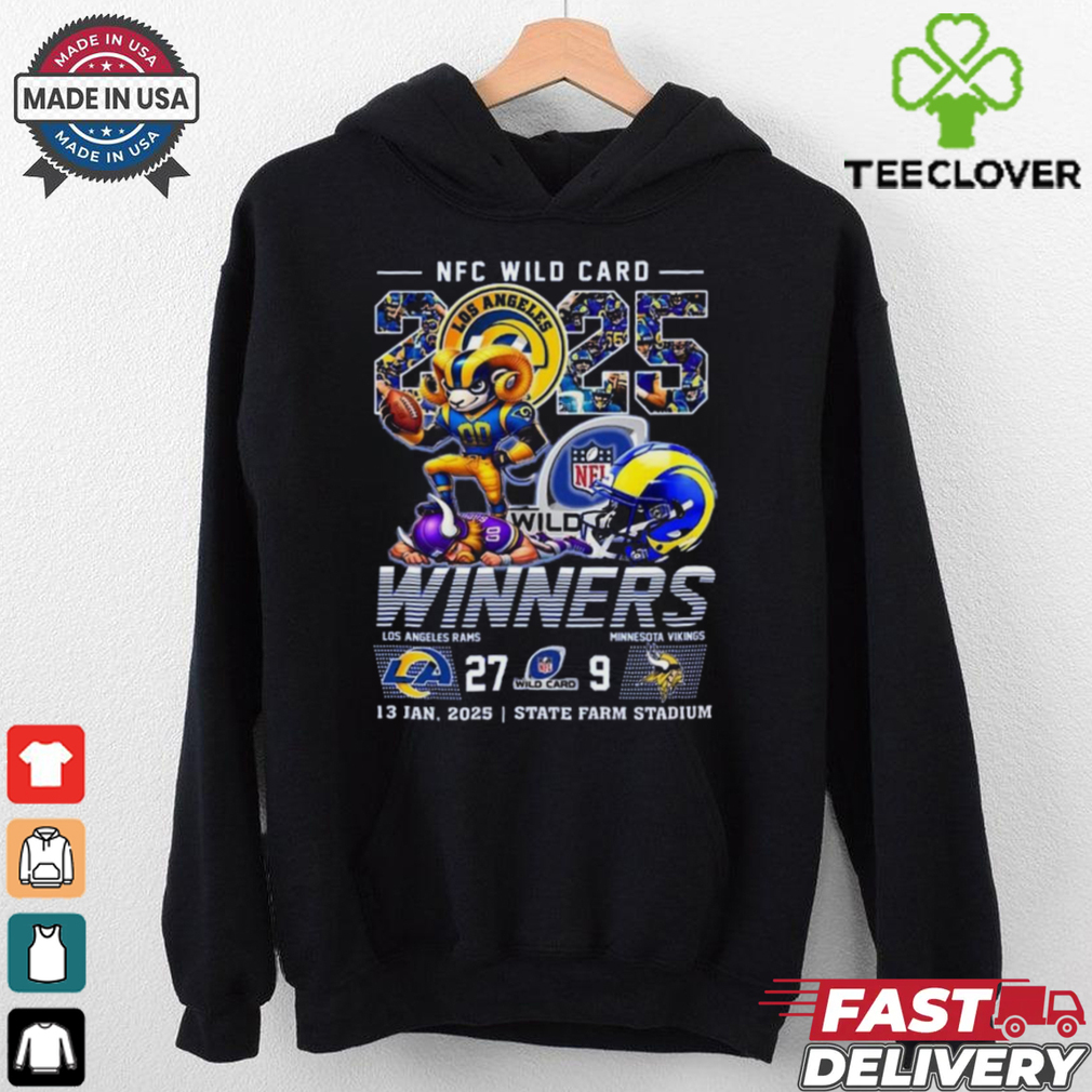 Official Los Angeles Rams NFC Wild Card Winners 2025 T Shirt Official Los Angeles Rams NFC Wild Card Winners 2025 T Shirt