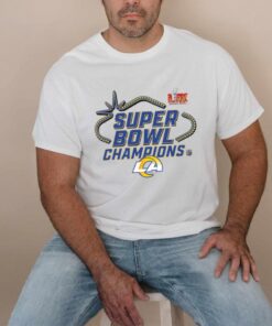 Official Los Angeles Rams Super Bowl LIX Champions Locker Room Logo Tee