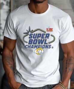 Official Los Angeles Rams Super Bowl LIX Champions Locker Room Logo Tee