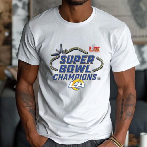 Official Los Angeles Rams Super Bowl LIX Champions Locker Room Logo Tee