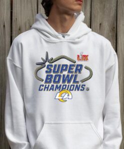 Official Los Angeles Rams Super Bowl LIX Champions Locker Room Logo Tee