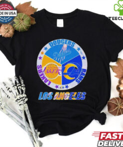 Official Los Angeles Team Sport Los Angeles Dodgers Los Angeles Lakers And Los Angeles Rams 2024 Shirt