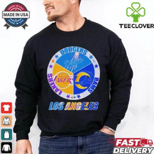Official Los Angeles Team Sport Los Angeles Dodgers Los Angeles Lakers And Los Angeles Rams 2024 Shirt