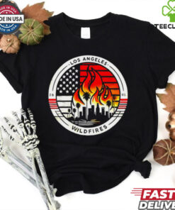 Official Los Angeles wild fire 2025 logo vintage shirt