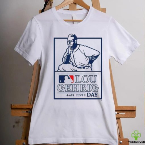 Official Lou Gehrig Day 4als June 2 Day MLB Logo T Shirt