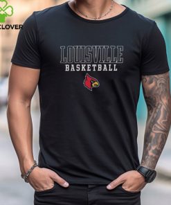 Official Louisville Cardinals Champion Basketball Stack Logo T Shirt