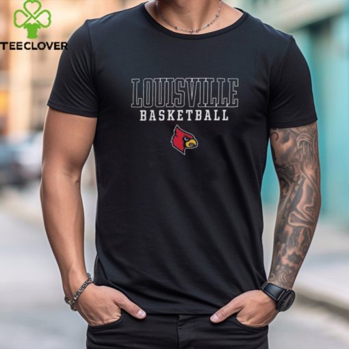 Official Louisville Cardinals Champion Basketball Stack Logo T Shirt