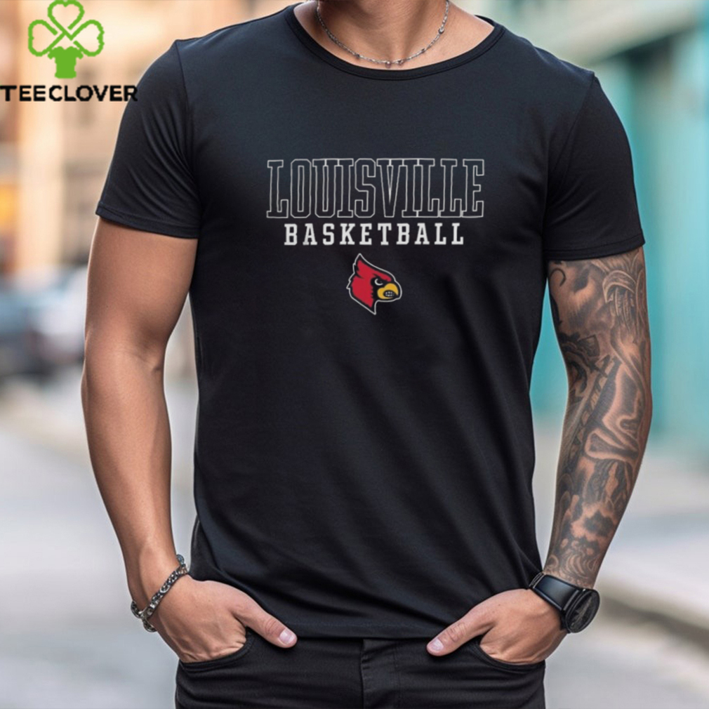 Official Louisville Cardinals Champion Basketball Stack Logo T Shirt Official Louisville Cardinals Champion Basketball Stack Logo T Shirt