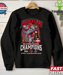 Official Louisville Cardinals NCAA D1 Women’s Volleyball Champs 2024 Mascot Shirt