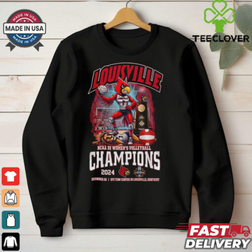 Official Louisville Cardinals NCAA D1 Women’s Volleyball Champs 2024 Mascot Shirt