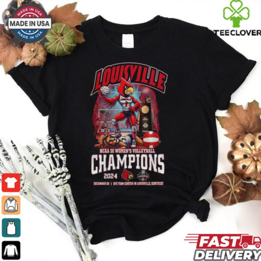 Official Louisville Cardinals NCAA D1 Women’s Volleyball Champs 2024 Mascot Shirt