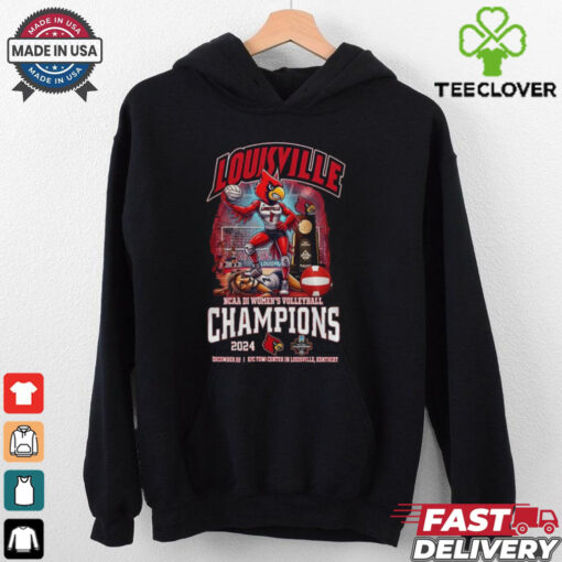 Official Louisville Cardinals NCAA D1 Women’s Volleyball Champs 2024 Mascot Shirt