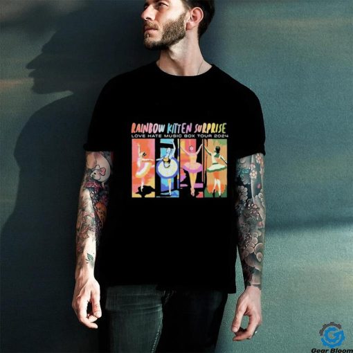 Official Love Hate Music Box Tour 2024 Rainbow Kitten Surprise Shirt