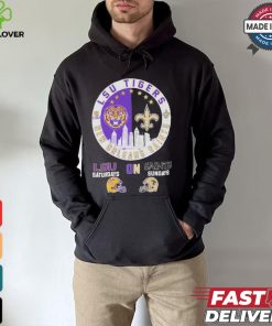 Official Lsu Tiger saturdays on New Orleans Saints sundays logo shirt