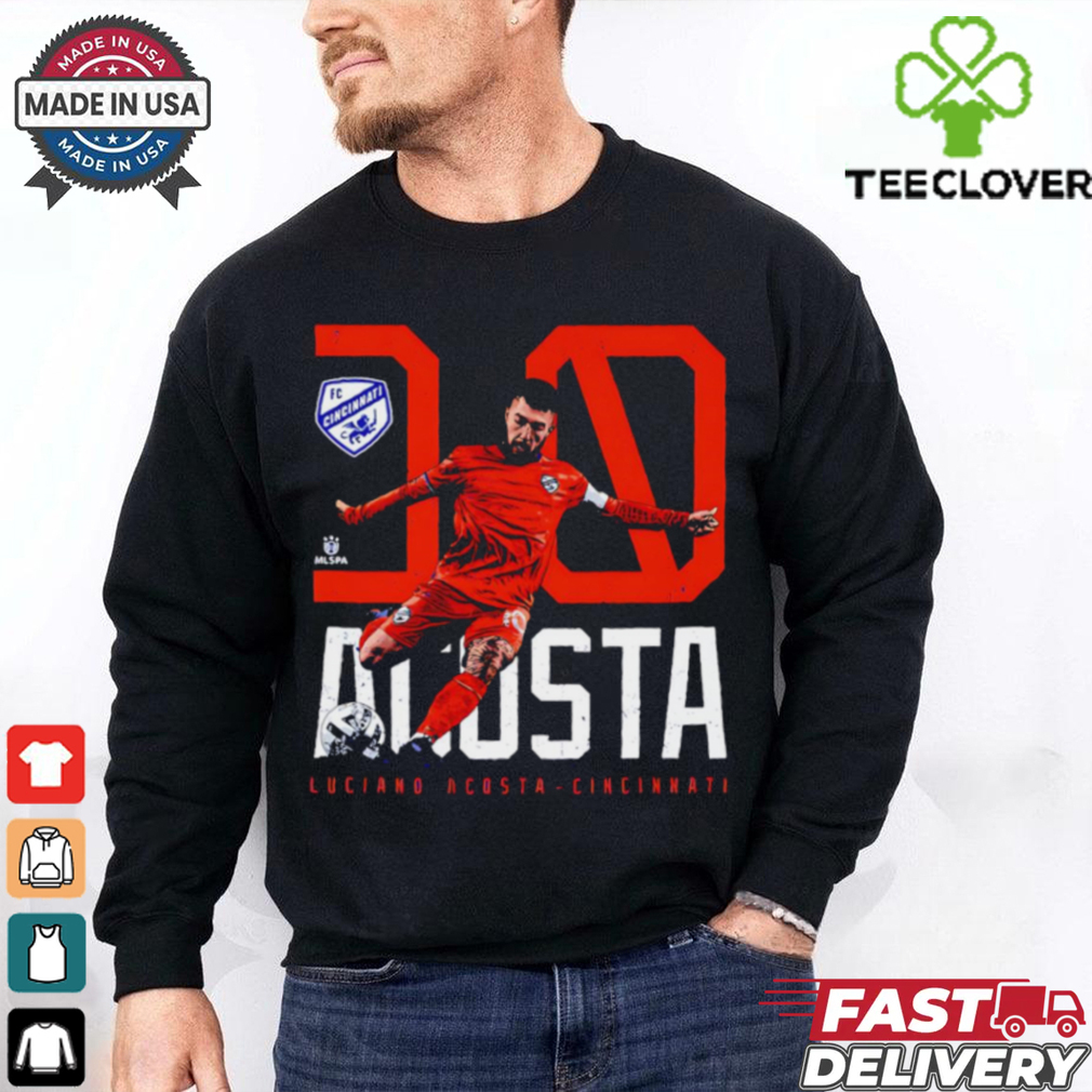 Official Luciano Acosta FC Cincinnati Bold Number cartoon shirt Official Luciano Acosta FC Cincinnati Bold Number cartoon shirt