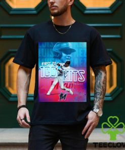 Official Luis Arraez Miami Marlins First 100 Hits Long Sleeves T Shirt