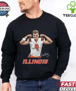 Official Luke Altmyer Illinois Fighting Illini Flex Signature t shirt
