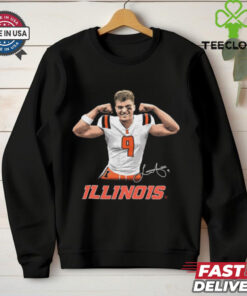 Official Luke Altmyer Illinois Fighting Illini Flex Signature t shirt
