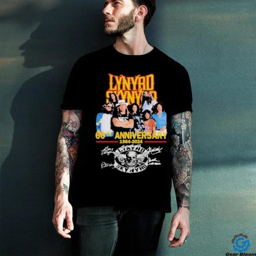 Official Lynyrd Skynyrd Members 60th Anniversary 1964 2024 Signatures T shirt