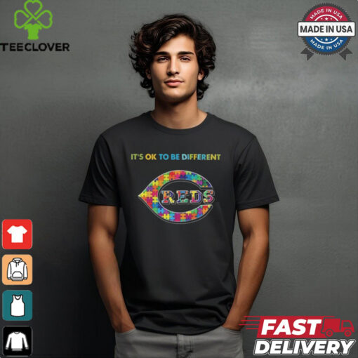 Official MLB Cincinnati Reds It’s Ok To Be Different Autism 2024 Shirt