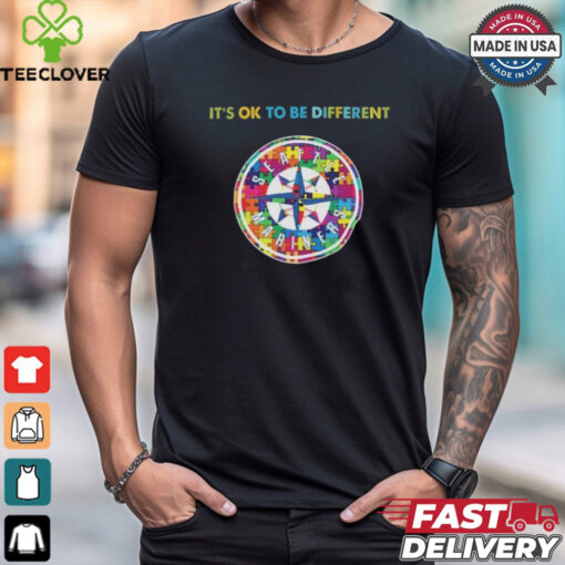 Official MLB Seattle Mariners It’s Ok To Be Different Autism 2024 Shirt
