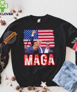 Official Maga Trump Iconic Fist Raised Shooting PA T Shirt