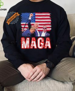 Official Maga Trump Iconic Fist Raised Shooting PA T Shirt