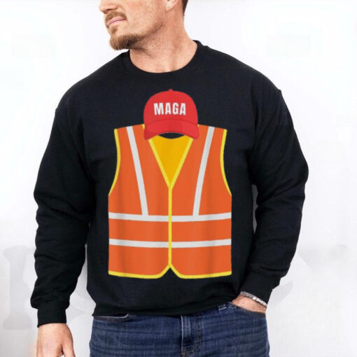 Official Maga garbage truck collector vest for Trump election day T shirt
