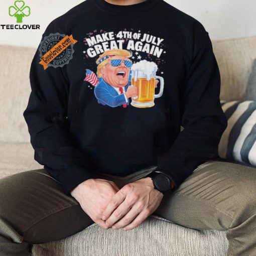 Official Make 4Th Of July Great Again Trump Holding Beer t shirt