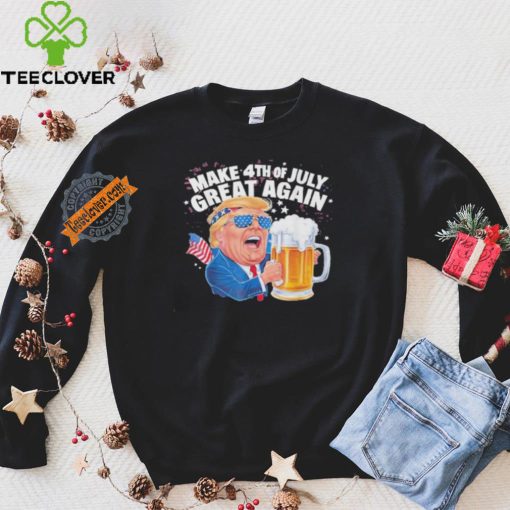 Official Make 4Th Of July Great Again Trump Holding Beer t shirt