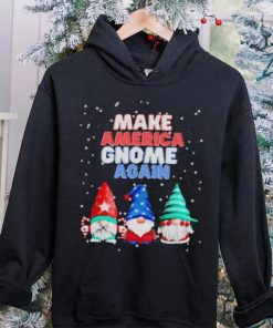 Official Make America gnome again funny snowy Christmas T shirt