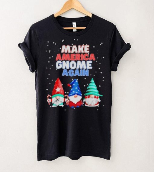 Official Make America gnome again funny snowy Christmas T shirt