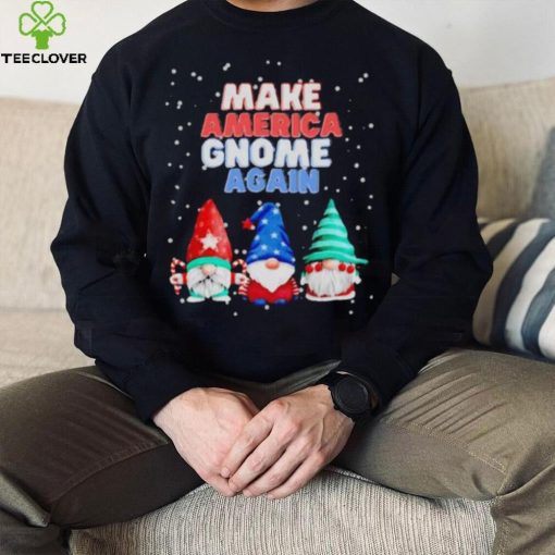 Official Make America gnome again funny snowy Christmas T shirt