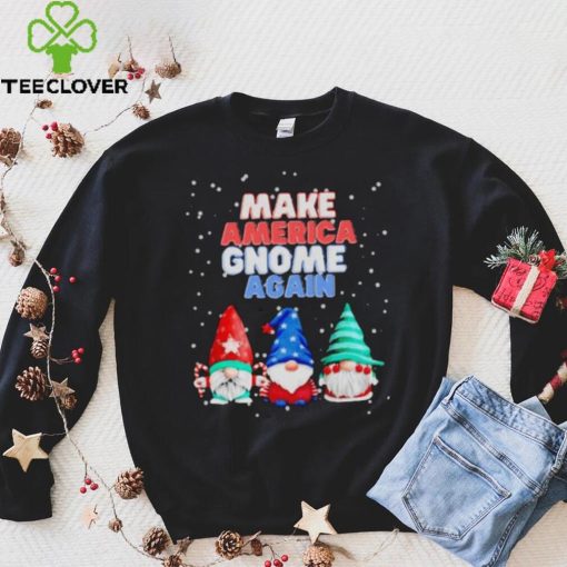 Official Make America gnome again funny snowy Christmas T shirt