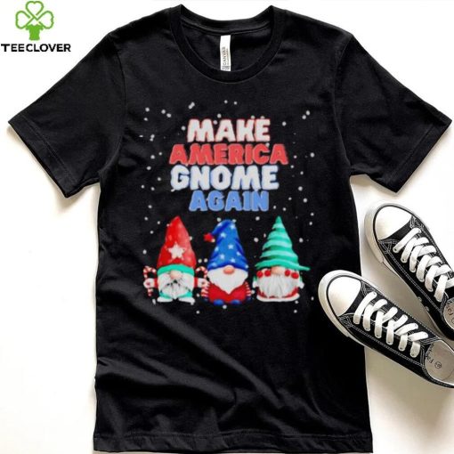 Official Make America gnome again funny snowy Christmas T shirt