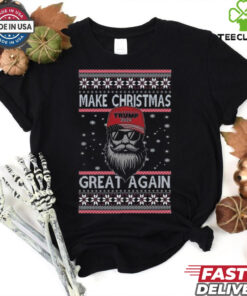 Official Make Christmas Great Again Trump Santa Claus Christmas Ugly 2024 Shirt
