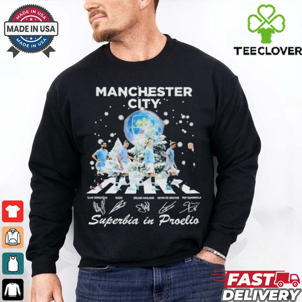 Official Manchester City 2024 Christmas Superbia In Proelio All Or Nothing T Shirt Official Manchester City 2024 Christmas Superbia In Proelio All Or Nothing T Shirt