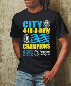 Official Manchester City 2024 Premier League Champions Four Years In A Row Unisex T Shirt