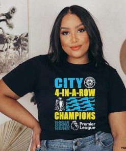 Official Manchester City 2024 Premier League Champions Four Years In A Row Unisex T Shirt